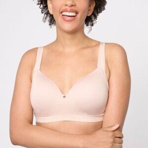 Breezies Sunbeige Natural Embrace Wirefree Contour T-Shirt Bra Size 34D